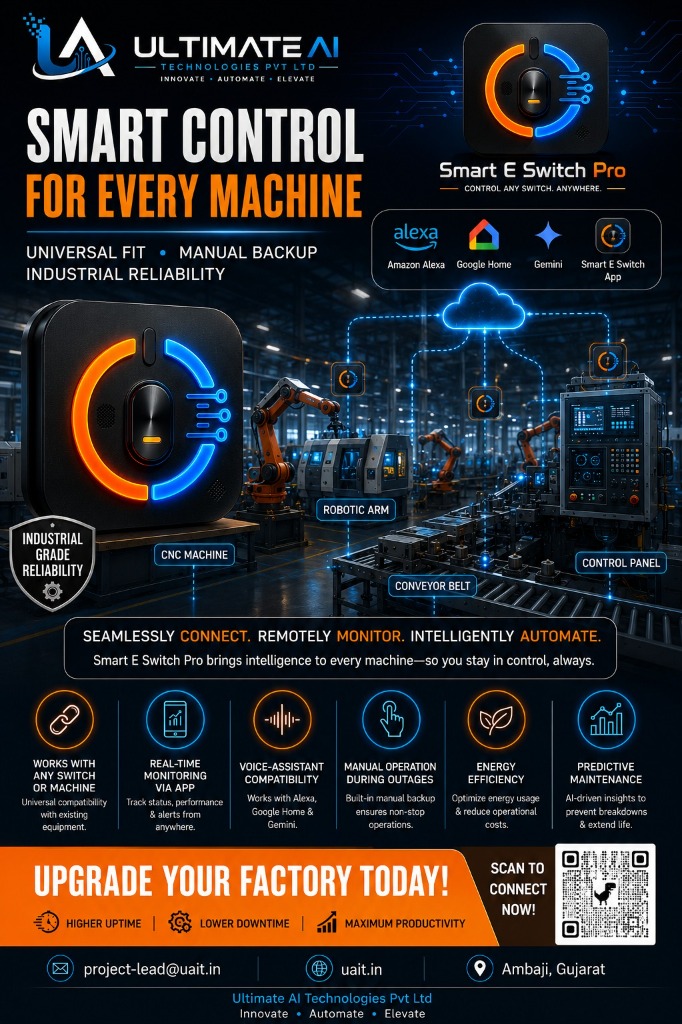 Smart E Switch Pro - Industrial IoT Automation by Ultimate AI Technologies